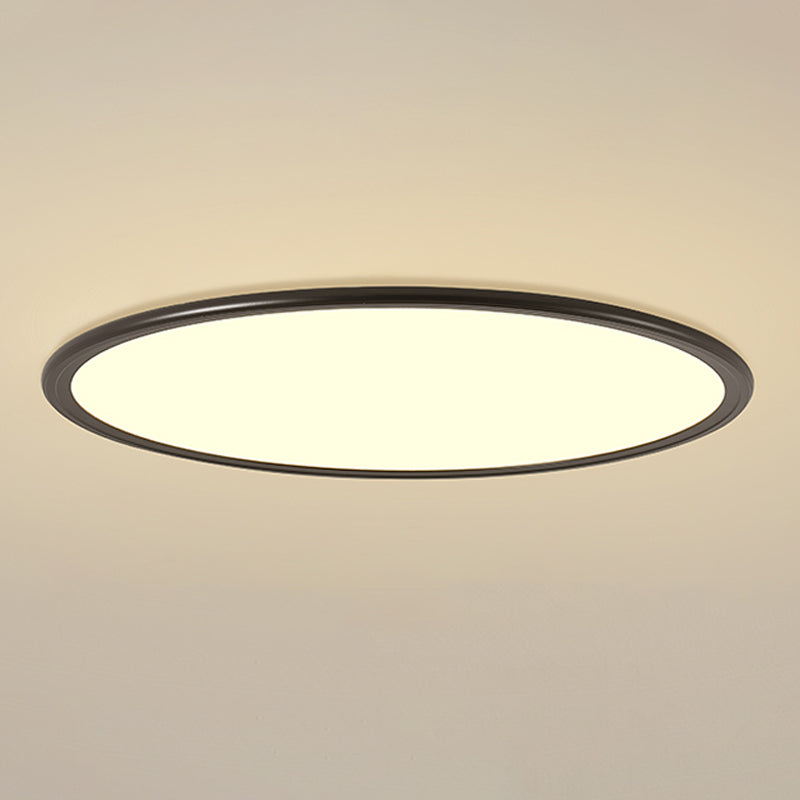 Modern Simplicity LED Ceiling Light Lacquered Aluminium Circular Flush Mount with Acrylic Shade