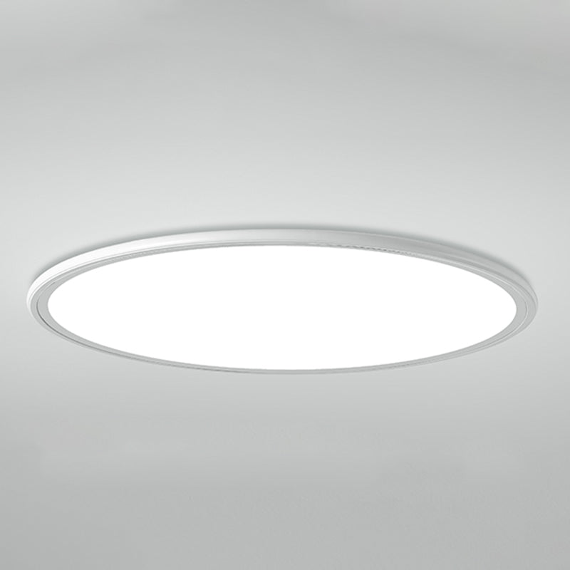 Modern Simplicity LED Ceiling Light Lacquered Aluminium Circular Flush Mount with Acrylic Shade