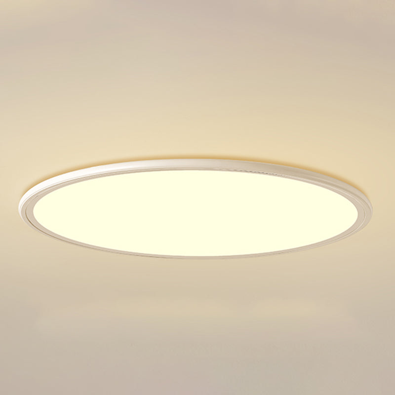 Modern Simplicity LED Ceiling Light Lacquered Aluminium Circular Flush Mount with Acrylic Shade
