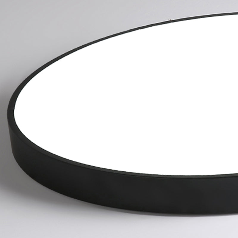 Plafonnier LED de forme ronde en fer moderne, 1 lumière, montage encastré pour chambre à coucher et étude