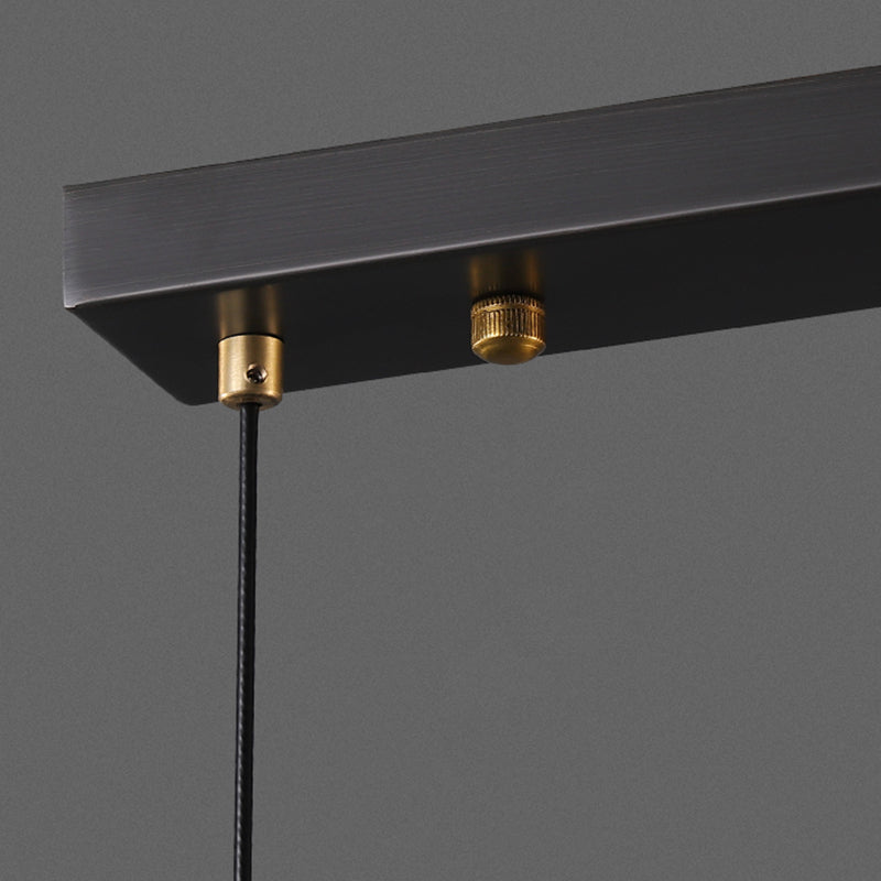 Accesorios de iluminación de la isla de cilindro iluminación de isla de cocina contemporánea con sombra de cristal