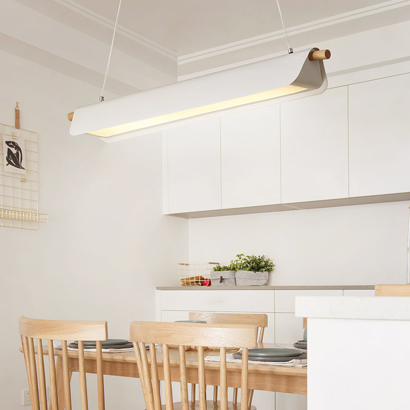 1 Light Geometric Island Lighting Modernism Metal Island Light Fixture for Dining Room