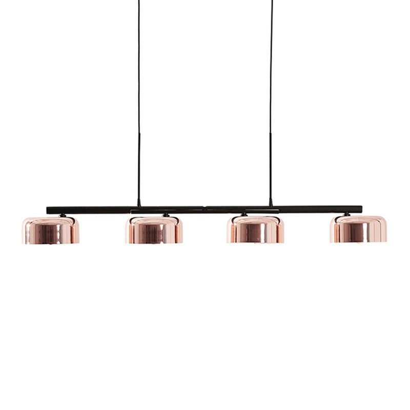 Luces colgantes de cocina contemporáneos luces de techo colgantes de domo Metal 4 luz