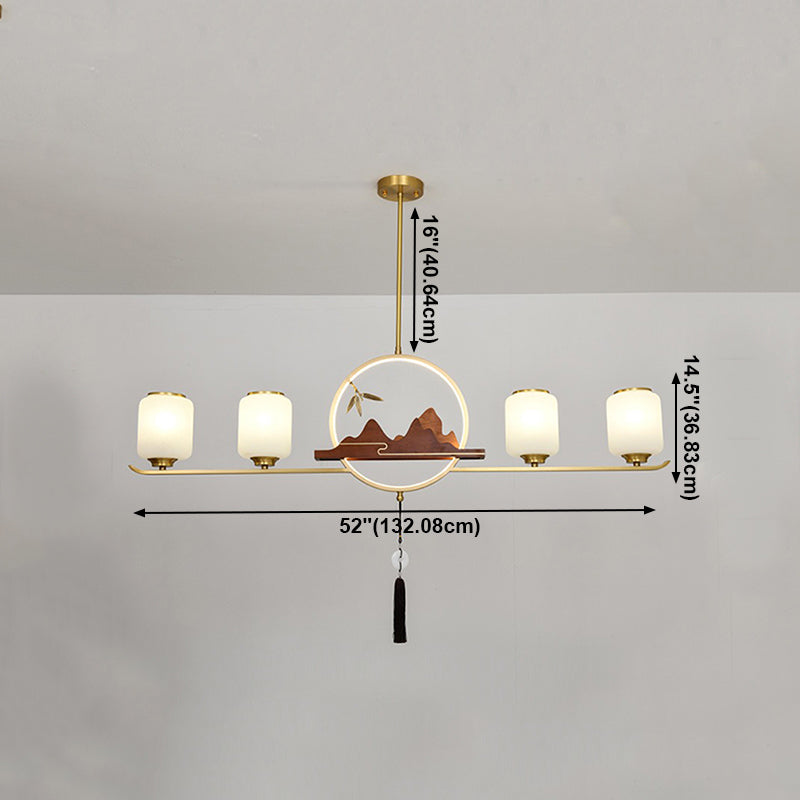 Luces colgantes de cocina contemporáneos Cilíndrico 5 Luz de luz Luz de luz accesorios