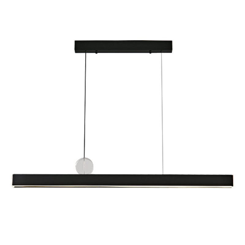 Contemporary Kitchen Pendant Light Linear Island Lighting Fixture Metal 1 Light