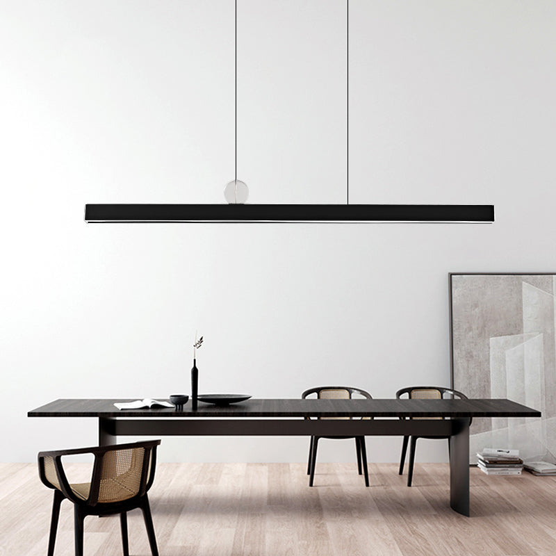 Contemporary Kitchen Pendant Light Linear Island Lighting Fixture Metal 1 Light