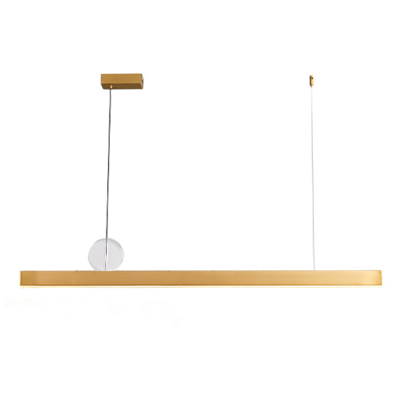 Contemporary Kitchen Pendant Light Linear Island Lighting Fixture Metal 1 Light