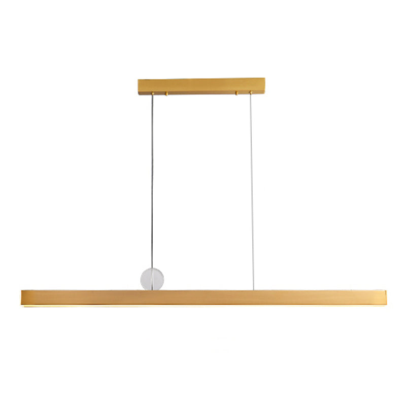 Contemporary Kitchen Pendant Light Linear Island Lighting Fixture Metal 1 Light