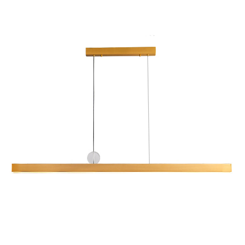 Contemporary Kitchen Pendant Light Linear Island Lighting Fixture Metal 1 Light