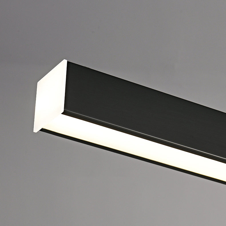 Contemporary Kitchen Pendant Light Linear Island Lighting Fixture Metal 1 Light