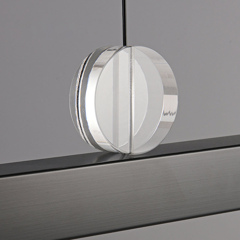 Contemporary Kitchen Pendant Light Linear Island Lighting Fixture Metal 1 Light