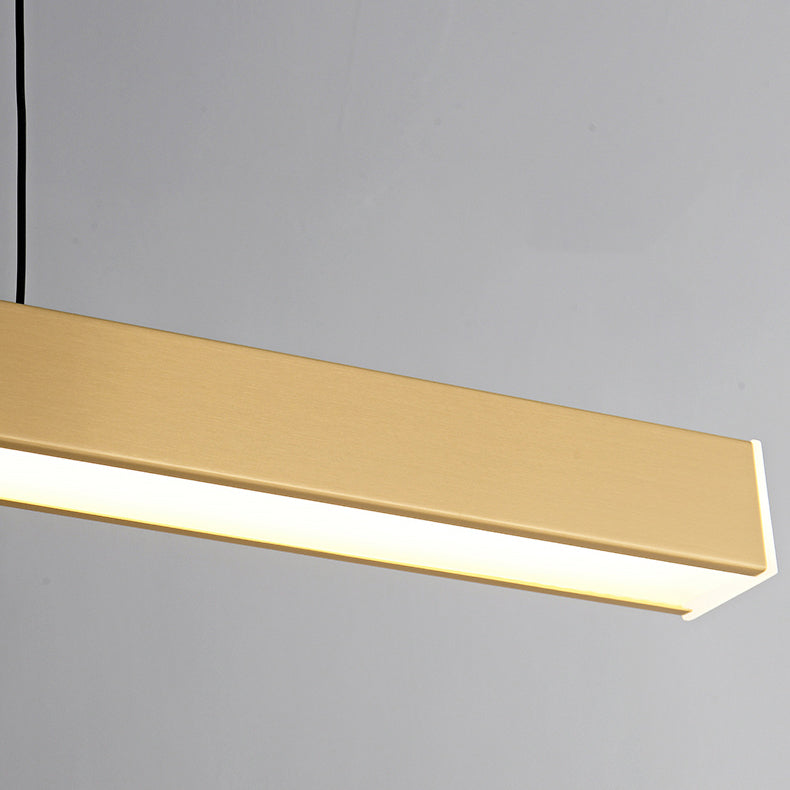 Contemporary Kitchen Pendant Light Linear Island Lighting Fixture Metal 1 Light