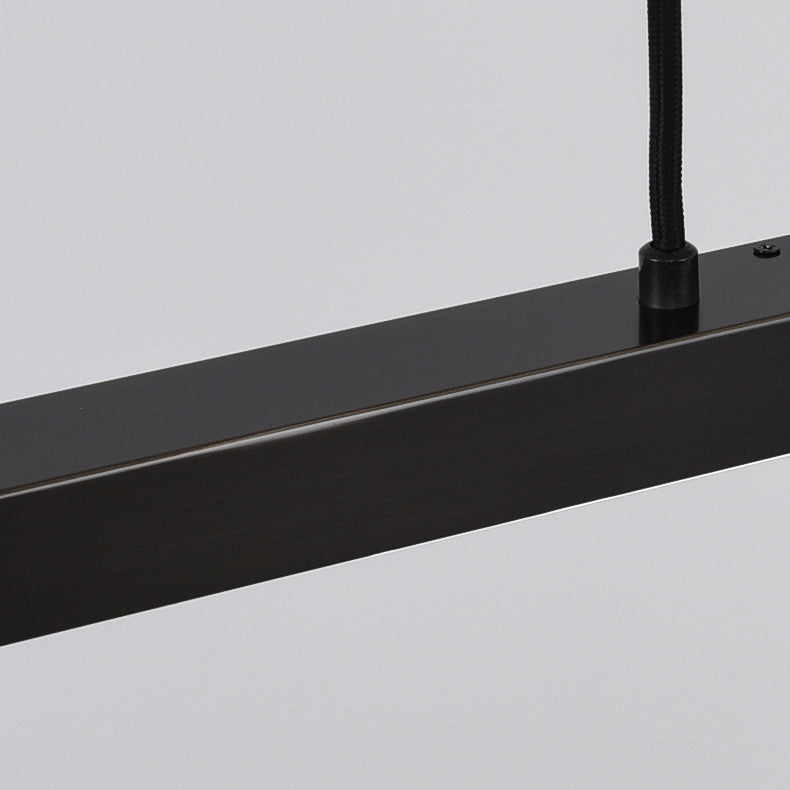 Contemporary Kitchen Pendant Light Linear Island Lighting Fixture Metal 1 Light