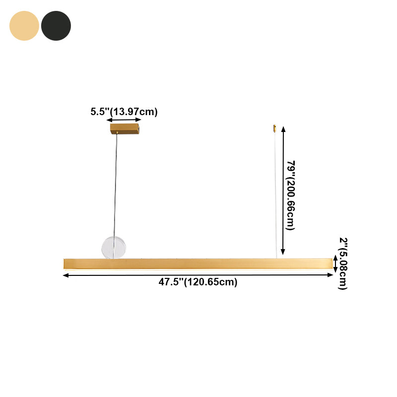 Zeitgenössische Küche Anhänger linear linearinselbeleuchtung Metall 1 Licht