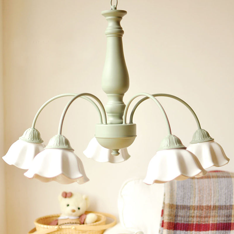 White Glass Hanging Pendant Lights Modern Hanging Lamps for Dining Room