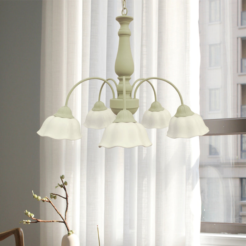 White Glass Hanging Pendant Lights Modern Hanging Lamps for Dining Room