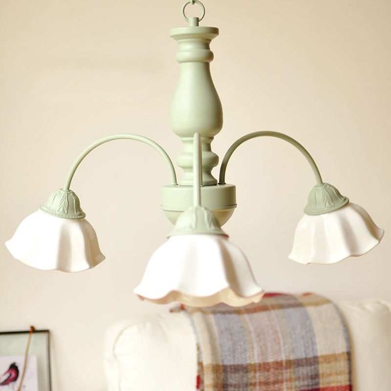 White Glass Hanging Pendant Lights Modern Hanging Lamps for Dining Room