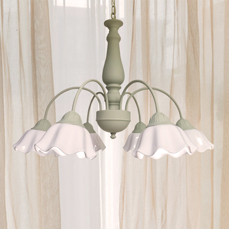 White Glass Hanging Pendant Lights Modern Hanging Lamps for Dining Room