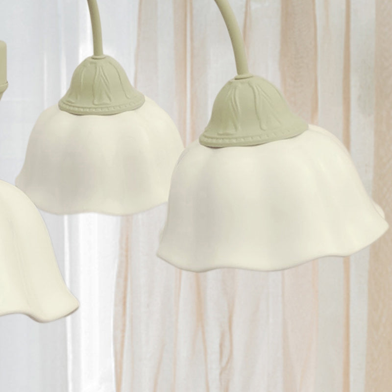 White Glass Hanging Pendant Lights Modern Hanging Lamps for Dining Room