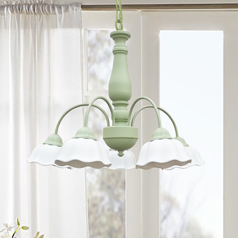 White Glass Hanging Pendant Lights Modern Hanging Lamps for Dining Room