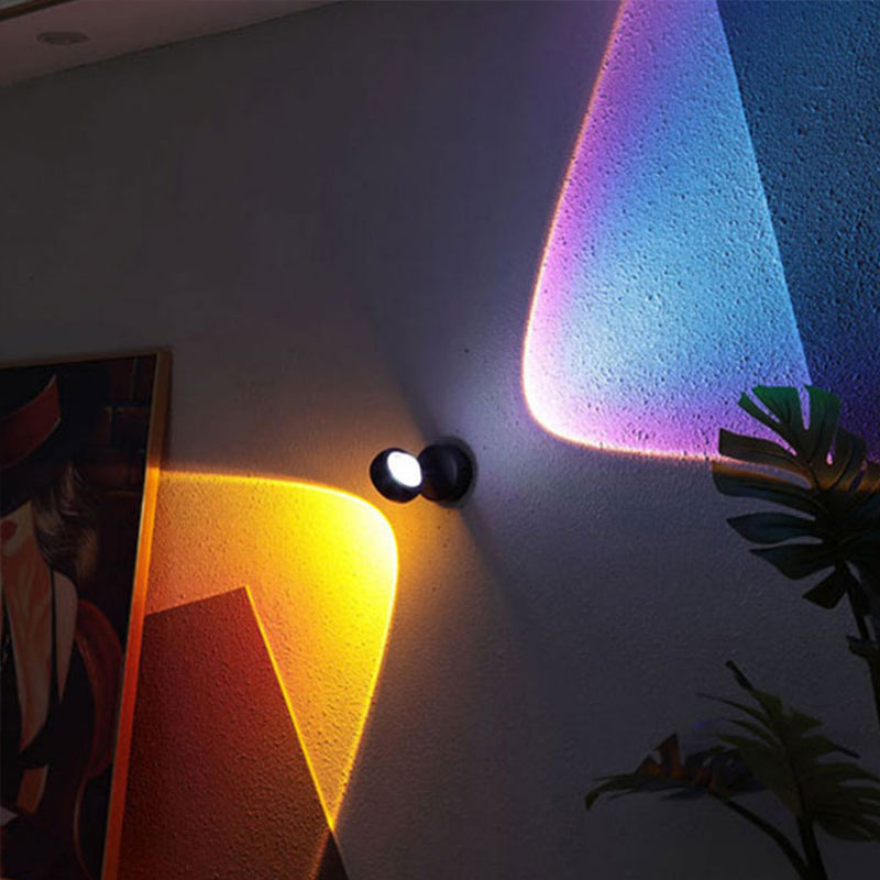 Moderne Stil runde Wandlampen Metall Multi -Leuchten Wandbeleuchtung Armaturen