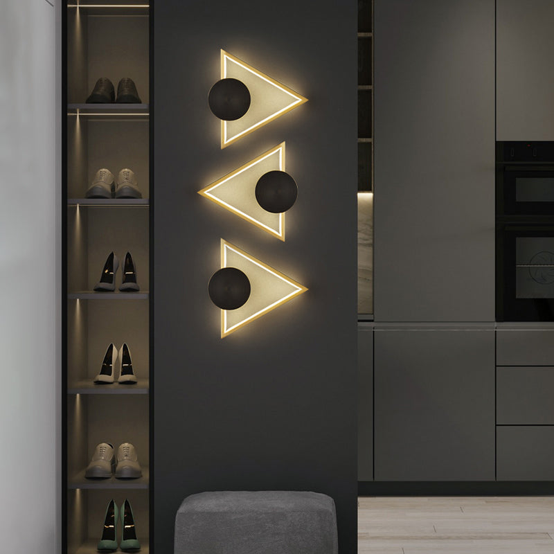 Geometrische Form Metallwandbeleuchtung moderne ein Lichtwandmontageleuchte