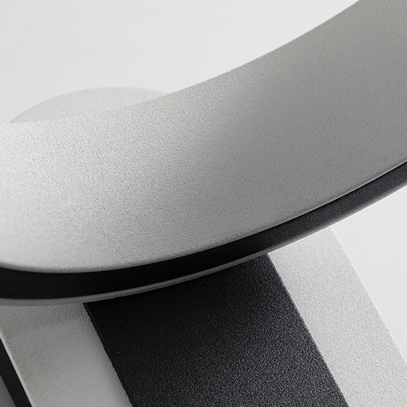 Iluminación de pared de forma redonda de metal Luz de luz de pared moderna de 1 luz en acabado gris