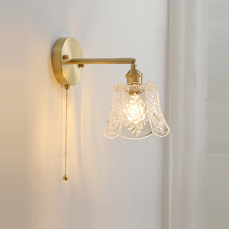 Moderne Stil Blumenförmige Wandmontaglampe Metall 1 Licht Wandbeleuchtung Ideen