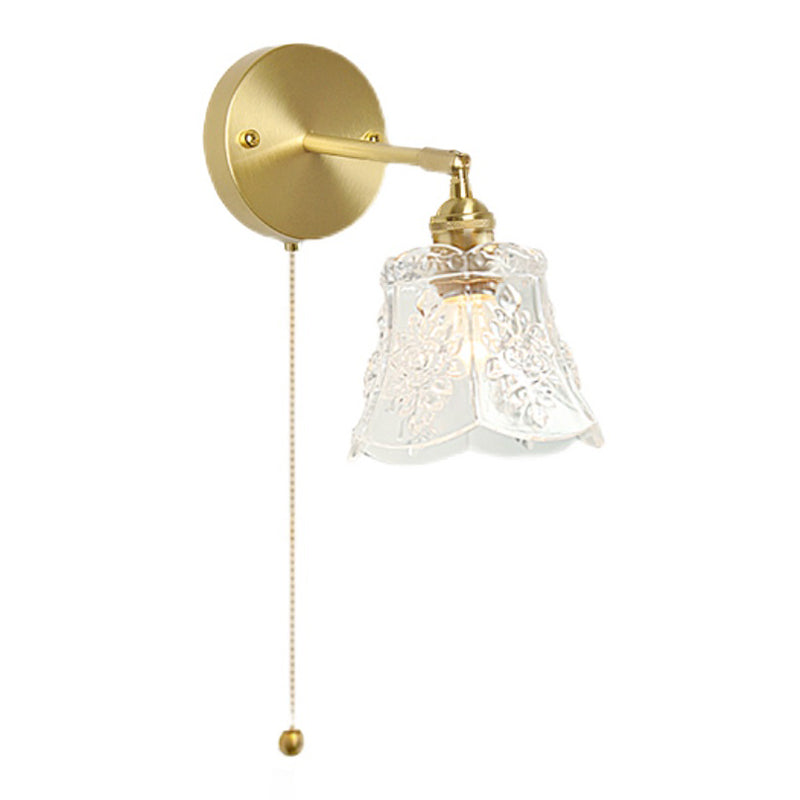 Moderne Stil Blumenförmige Wandmontaglampe Metall 1 Licht Wandbeleuchtung Ideen