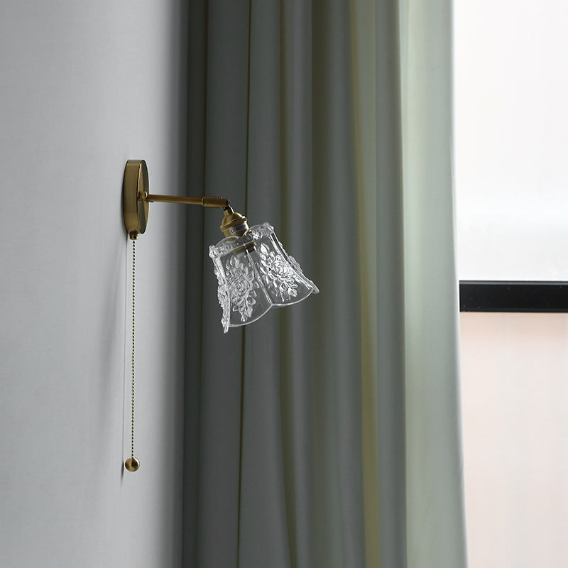 Moderne Stil Blumenförmige Wandmontaglampe Metall 1 Licht Wandbeleuchtung Ideen