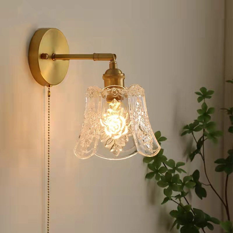 Moderne Stil Blumenförmige Wandmontaglampe Metall 1 Licht Wandbeleuchtung Ideen
