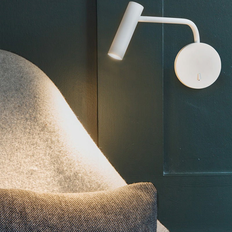 Moderne Stilzylinderwandmontagelampe Metall 1 Leicht Wandmontage Lesellichter