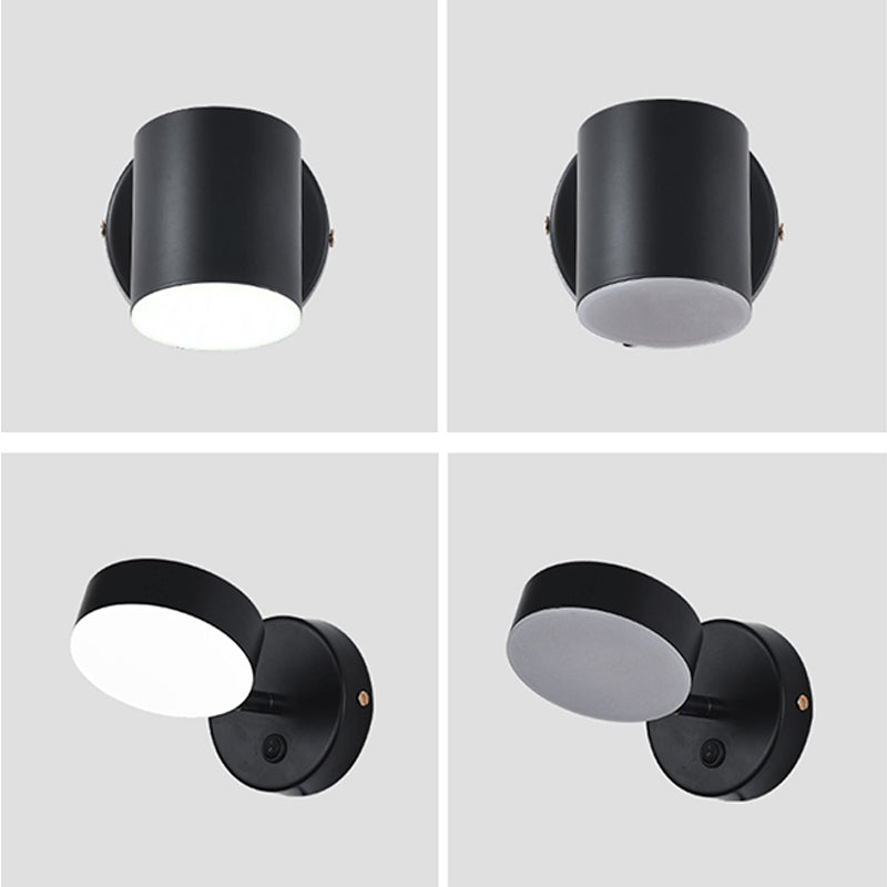 Moderne Stilzylinderwandmontage Lampe Metall 1 Lichtwandbeleuchtung Armaturen