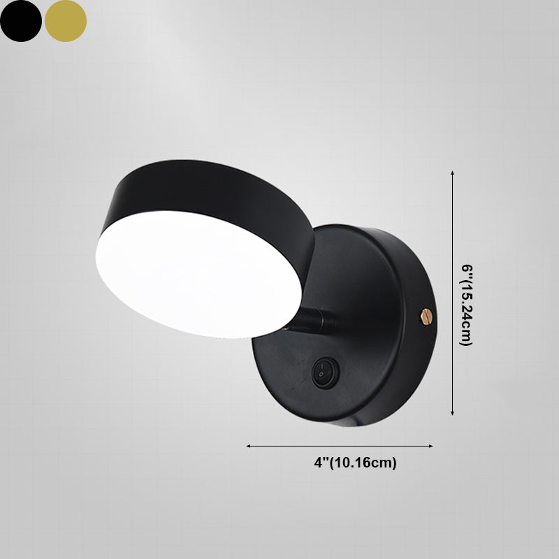 Moderne Stilzylinderwandmontage Lampe Metall 1 Lichtwandbeleuchtung Armaturen