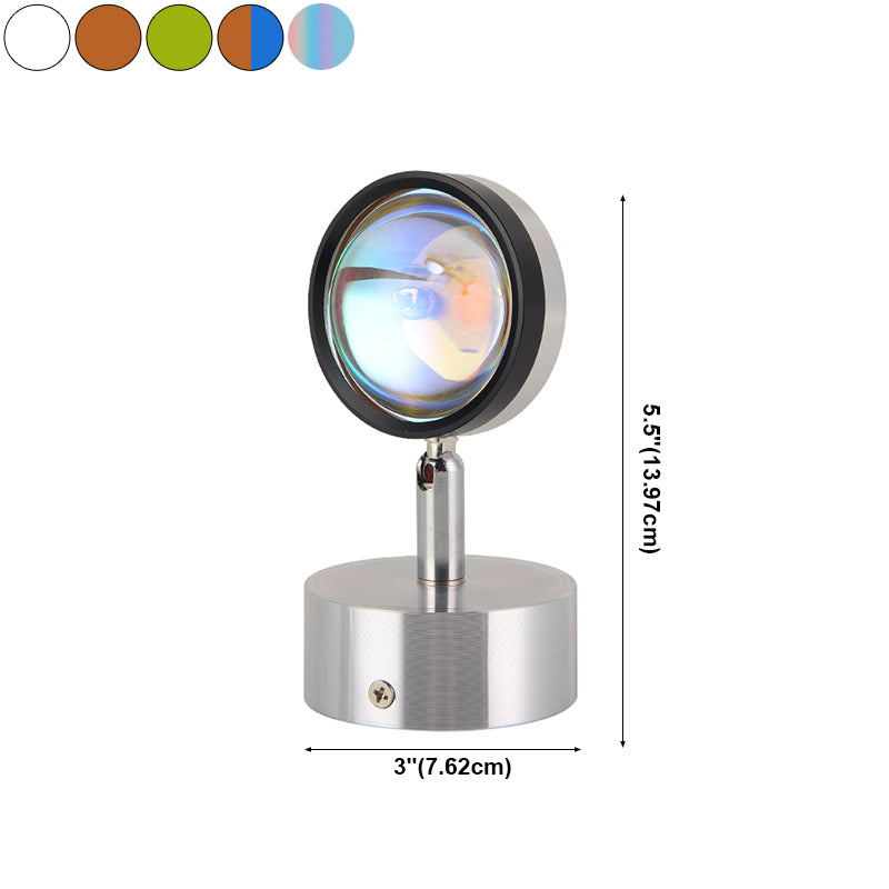 Moderne Style Ball Wandmontaglampe Metall 1 Leichte Wandbeleuchtungsideen in Silber