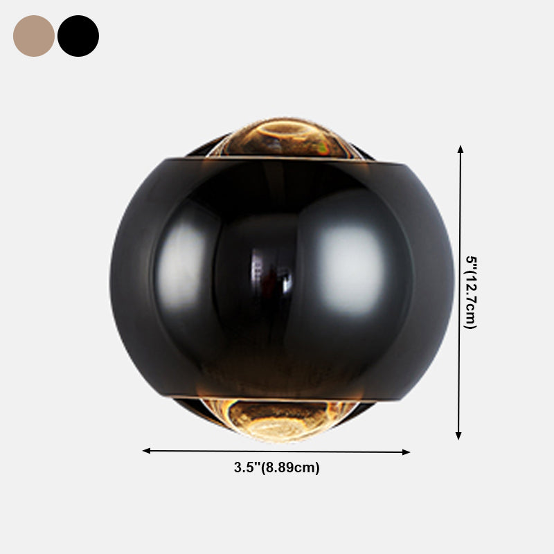 Kugelform Metallwandbeleuchtung moderner Stil 2 Leuchten Wandmontierte Beleuchtung