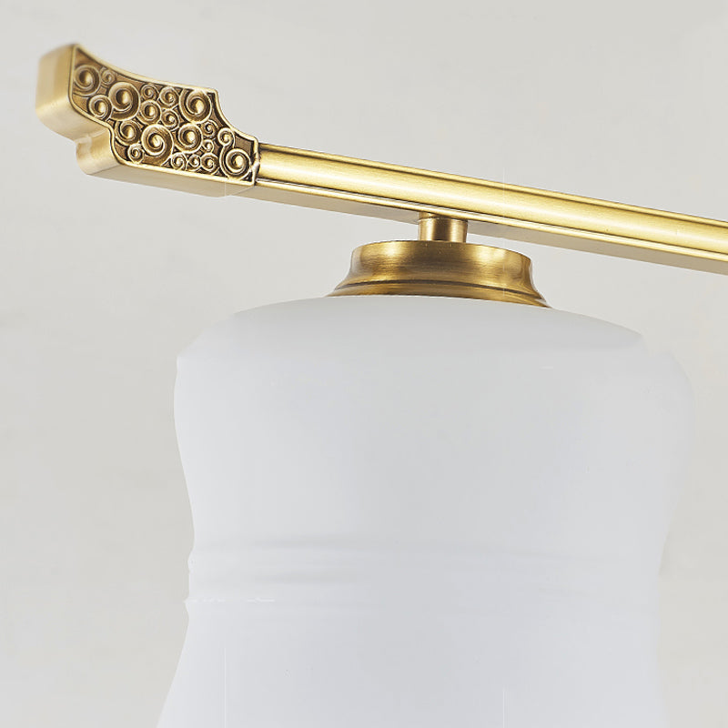 Luminaires d'éclairage de l'île du cylindre moderne Verre 3 Éclairage pendentif léger en or