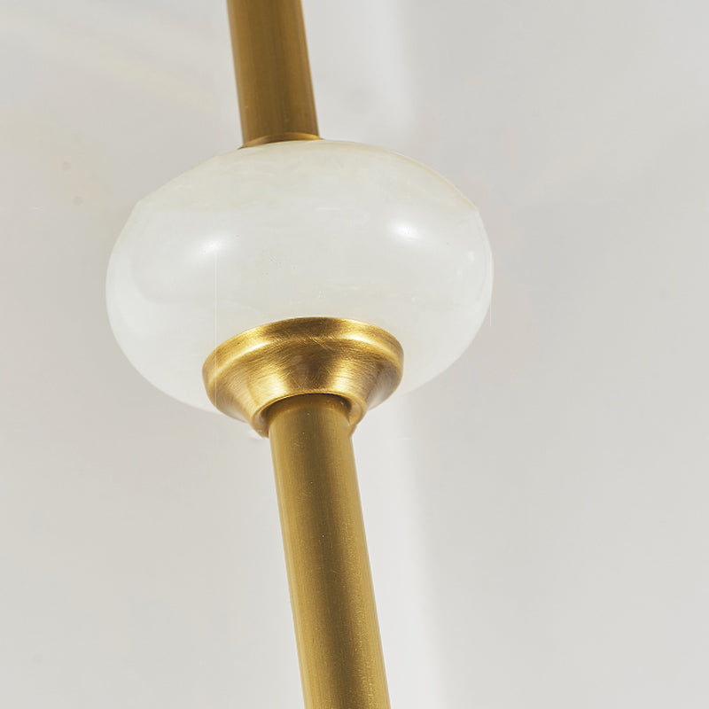 Modern Cylinder Island Lighting Fixtures Glass 3 Light Pendant Lighting in Gold