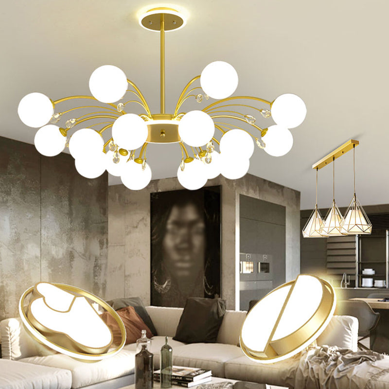 Globe Pendant Lights Modern Glass Pendant Lighting Fixture for Living Room