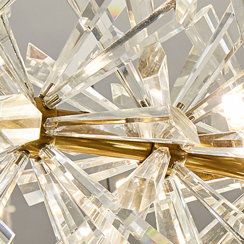 1 pendentif à cercle léger luminaire de pendentif en cristal moderne en or