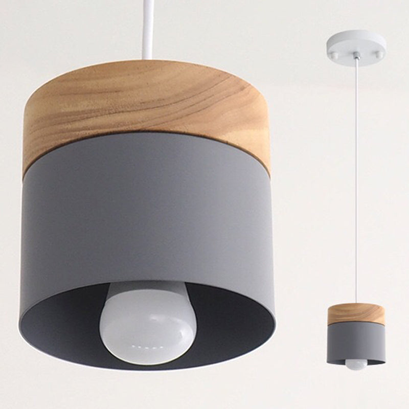 Accesorio de iluminación de cilindro de 1 luces kit de luz colgante nórdico moderno para pasillo