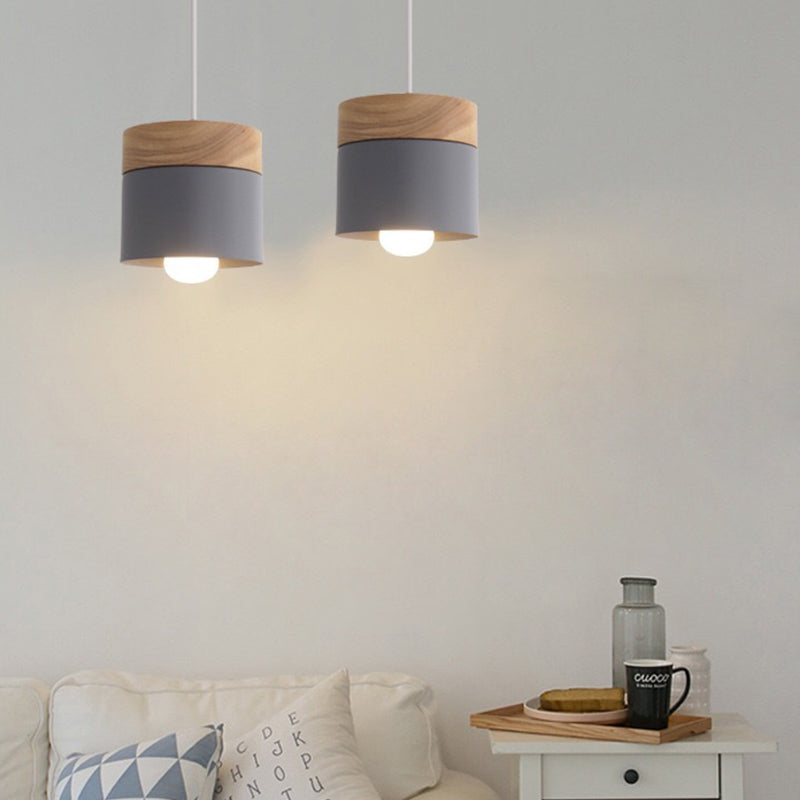 Accesorio de iluminación de cilindro de 1 luces kit de luz colgante nórdico moderno para pasillo