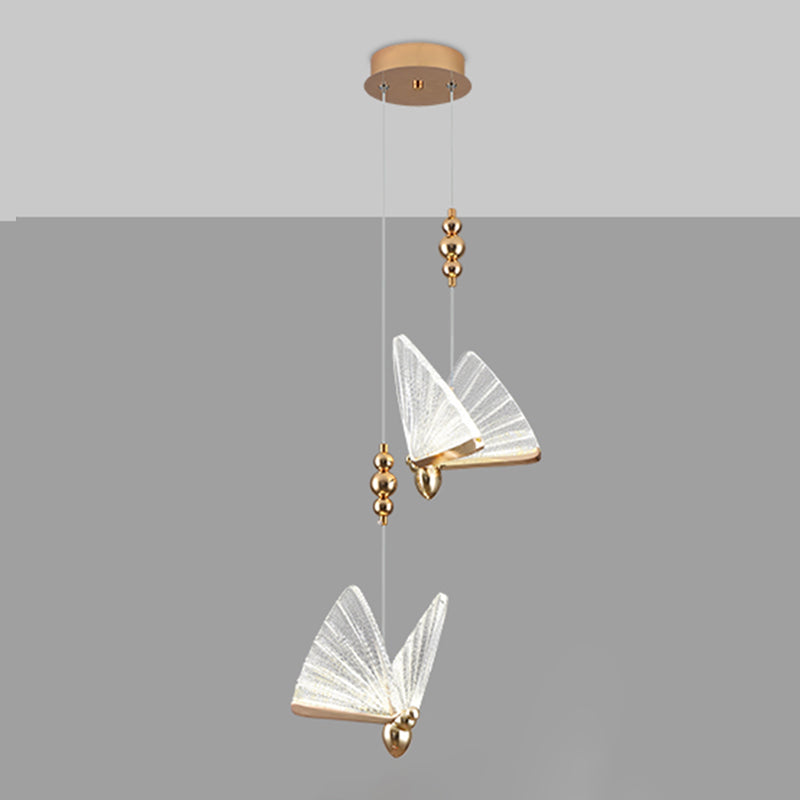 Butterfly Shat Lighting Lighting Modern Style Metal Light Pendant Light Pendant pour le chevet