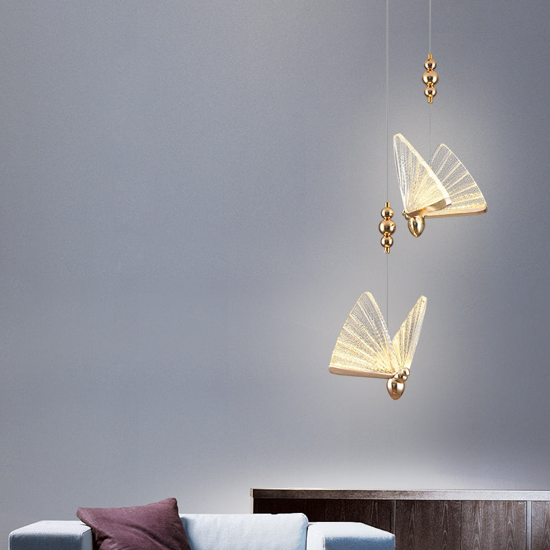 Butterfly Shat Lighting Lighting Modern Style Metal Light Pendant Light Pendant pour le chevet