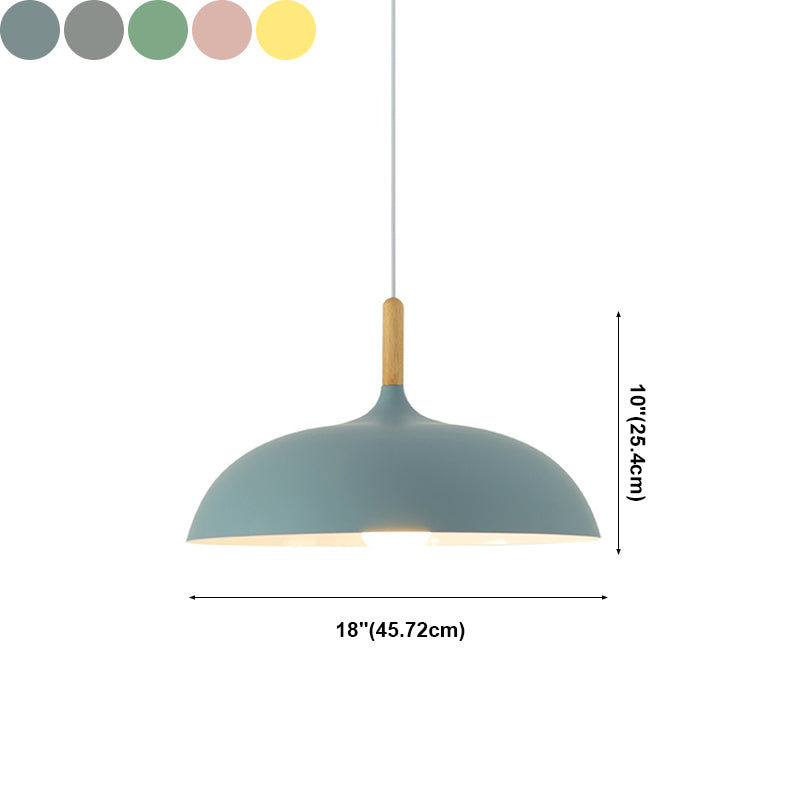 Couvre-pot Forme de suspension Éclairage de style moderne Métal 1 pendentif léger pour salle à manger