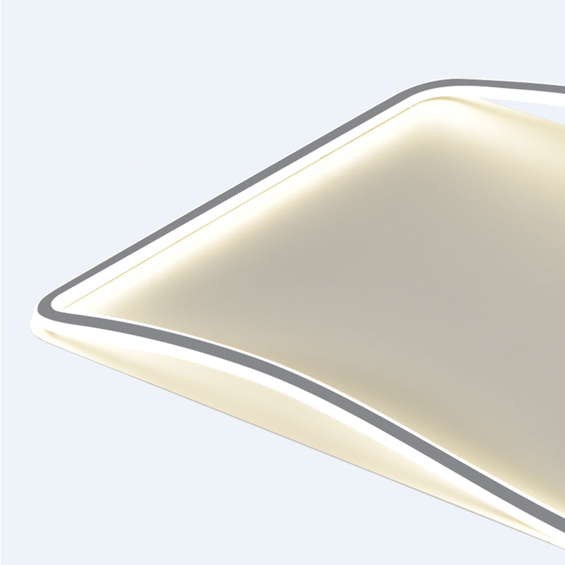 Modern Geometry Flush Ceiling Light 2-Head Bedroom LED Flush Mount Lamp with Acrylic Shade