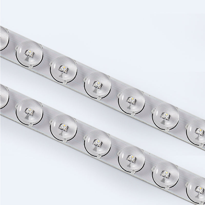 Modern Geometry Flush Ceiling Light 2-Head Bedroom LED Flush Mount Lamp with Acrylic Shade