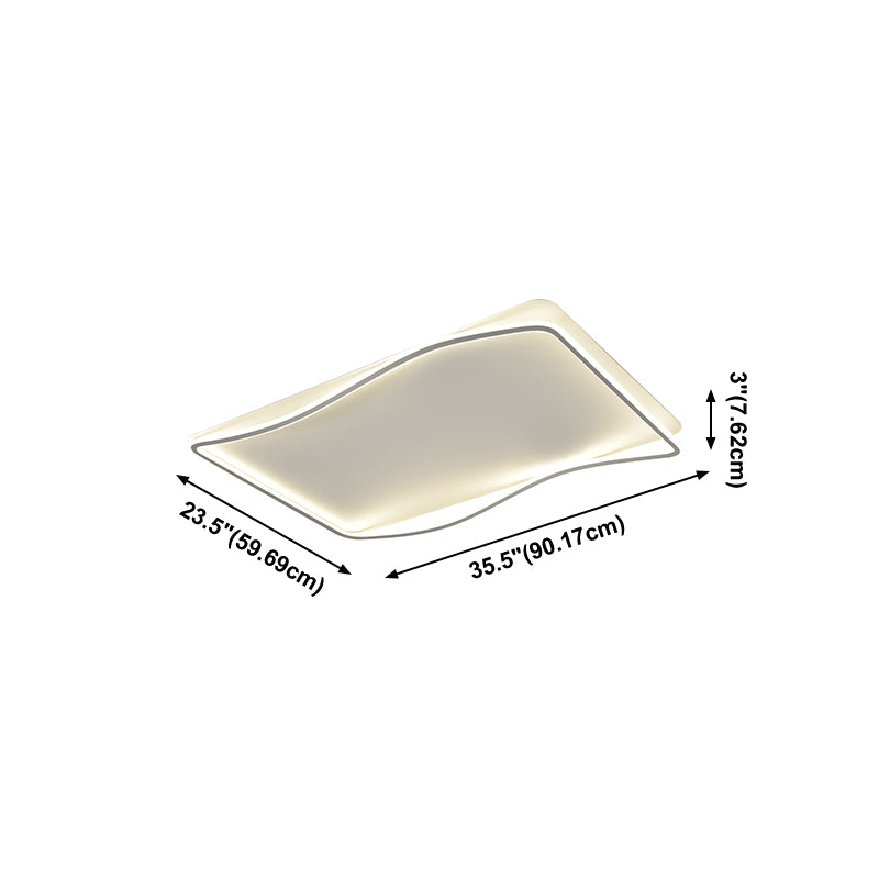 Plafoniera da incasso a geometria moderna Lampada da incasso a LED per camera da letto a 2 teste con paralume in acrilico