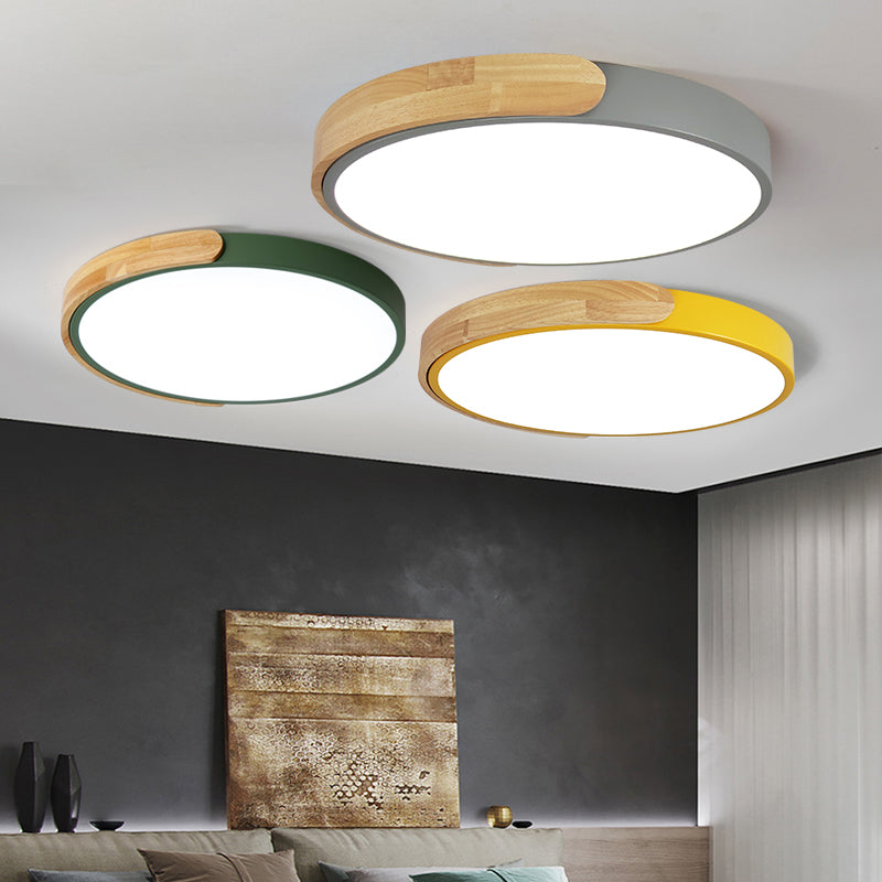 Makronen-Unterputzleuchte aus Metall, runde Schlafzimmer-Deckenleuchte mit 1 Licht