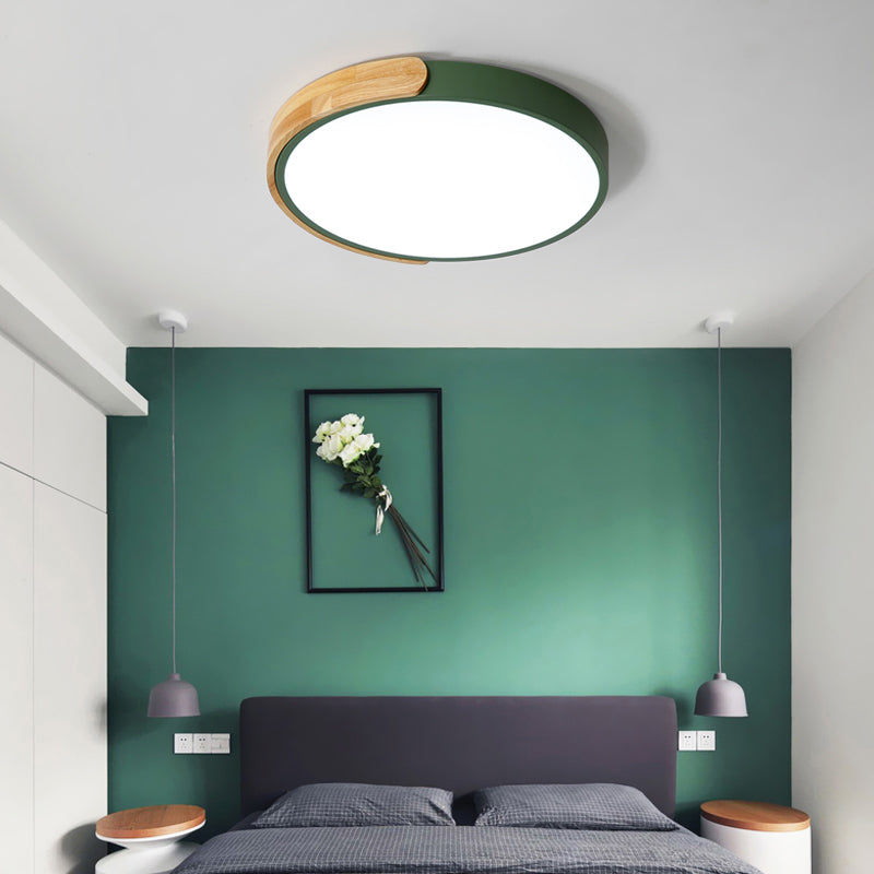 Makronen-Unterputzleuchte aus Metall, runde Schlafzimmer-Deckenleuchte mit 1 Licht
